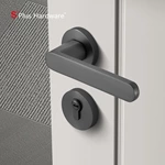 Zinc alloy black round doors locks handle