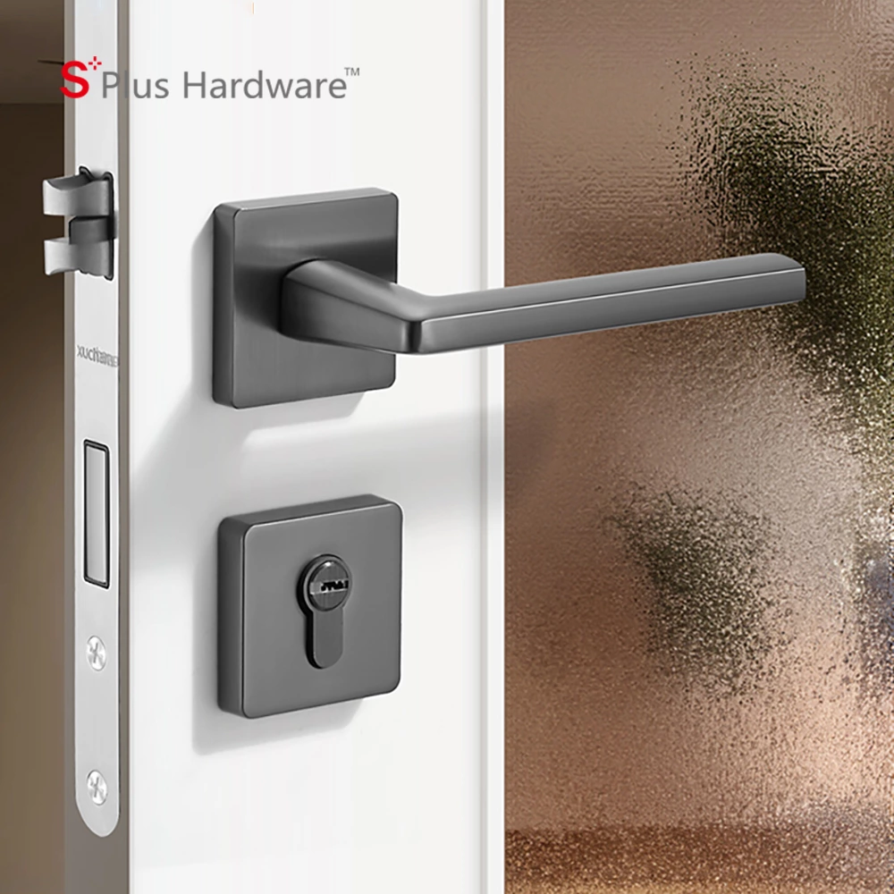 Wooden Door Lock Handle American Style Zinc Alloy Modern Design House Door Locks High Security Door Lock