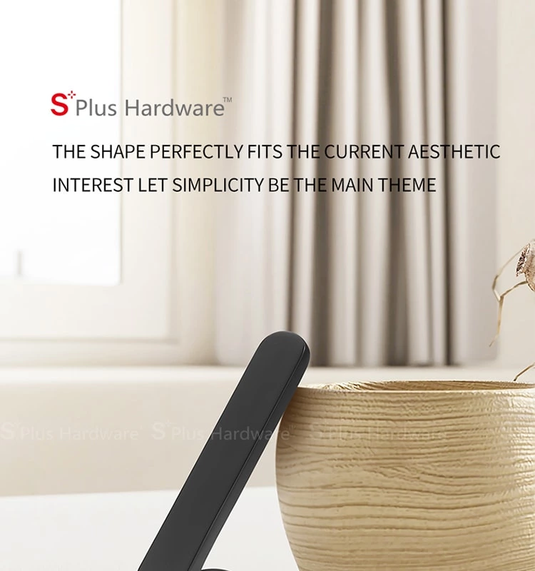 Zinc alloy black round doors locks handle