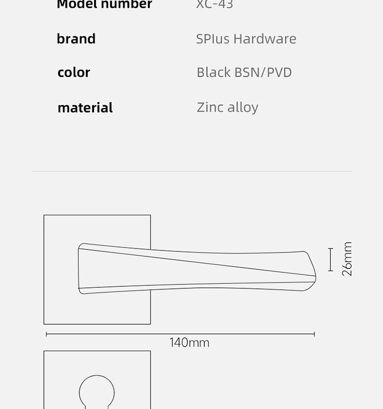 Elegant Modern Metal Door Handles
