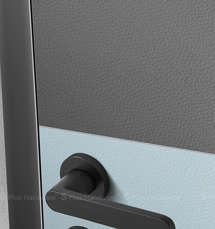 Zinc alloy black round doors locks handle