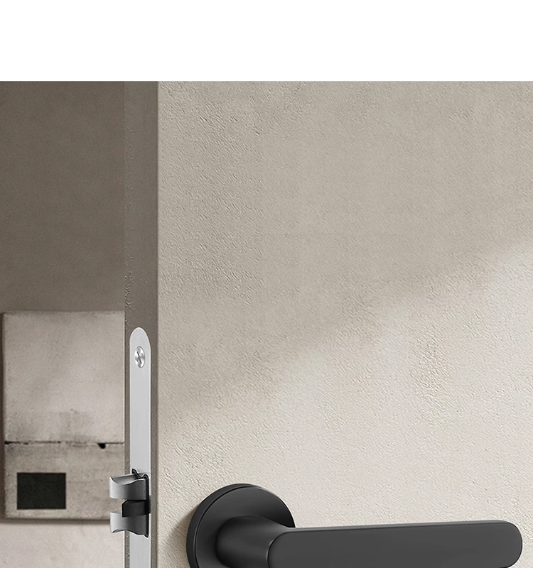 Zinc alloy black round doors locks handle