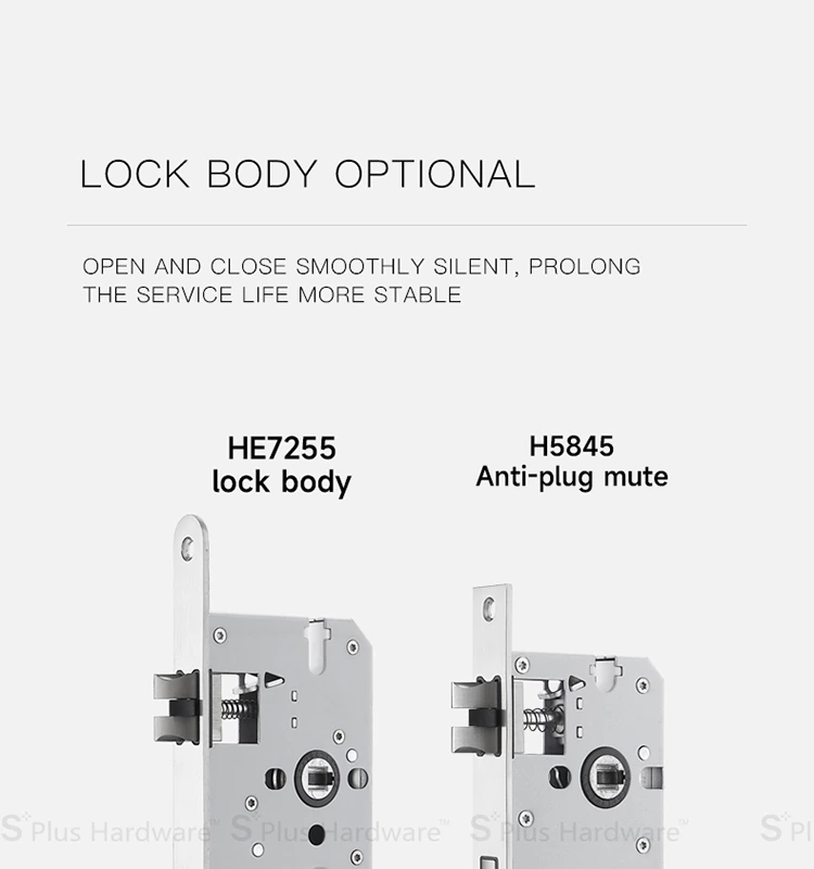 Zinc alloy black round doors locks handle