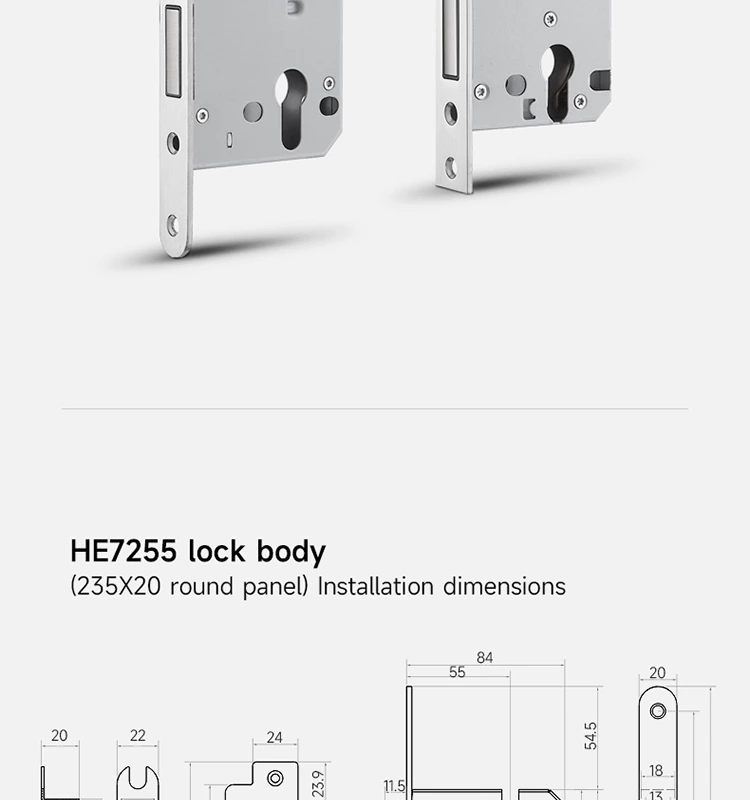 Zinc alloy black round doors locks handle