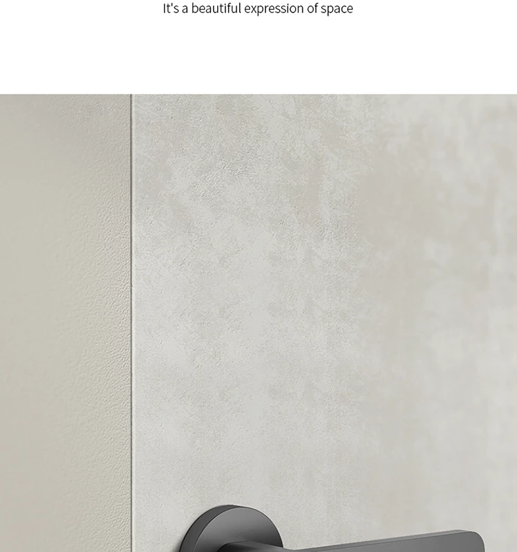 Zinc alloy black round doors locks handle