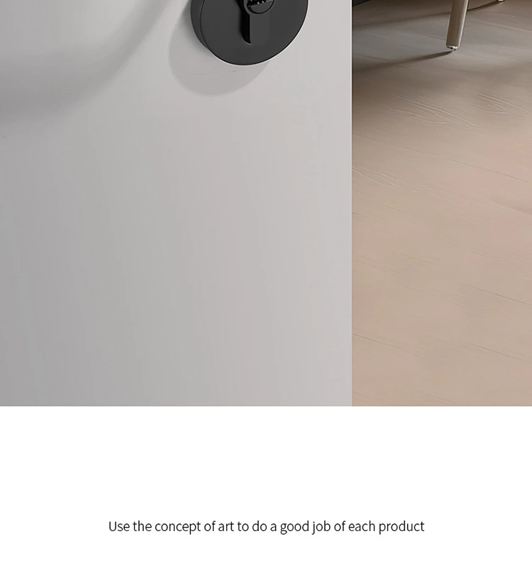 Round Zinc Alloy Lever Door Handle for Interior Doors Modern Design Door Handle
