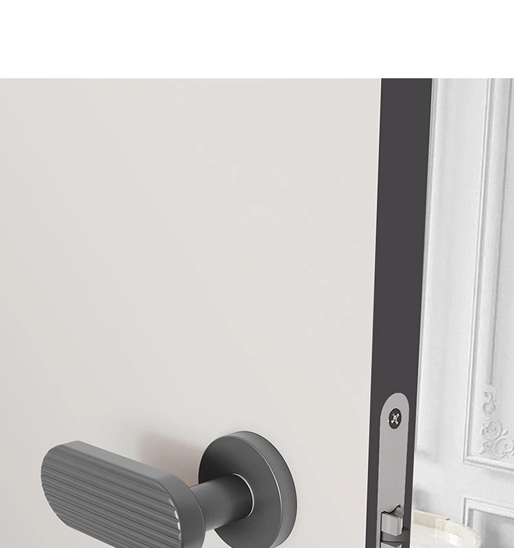 Design Fashionable Security Door Handle Lock Modern Zinc Alloy Interior combination Door Lock Handle