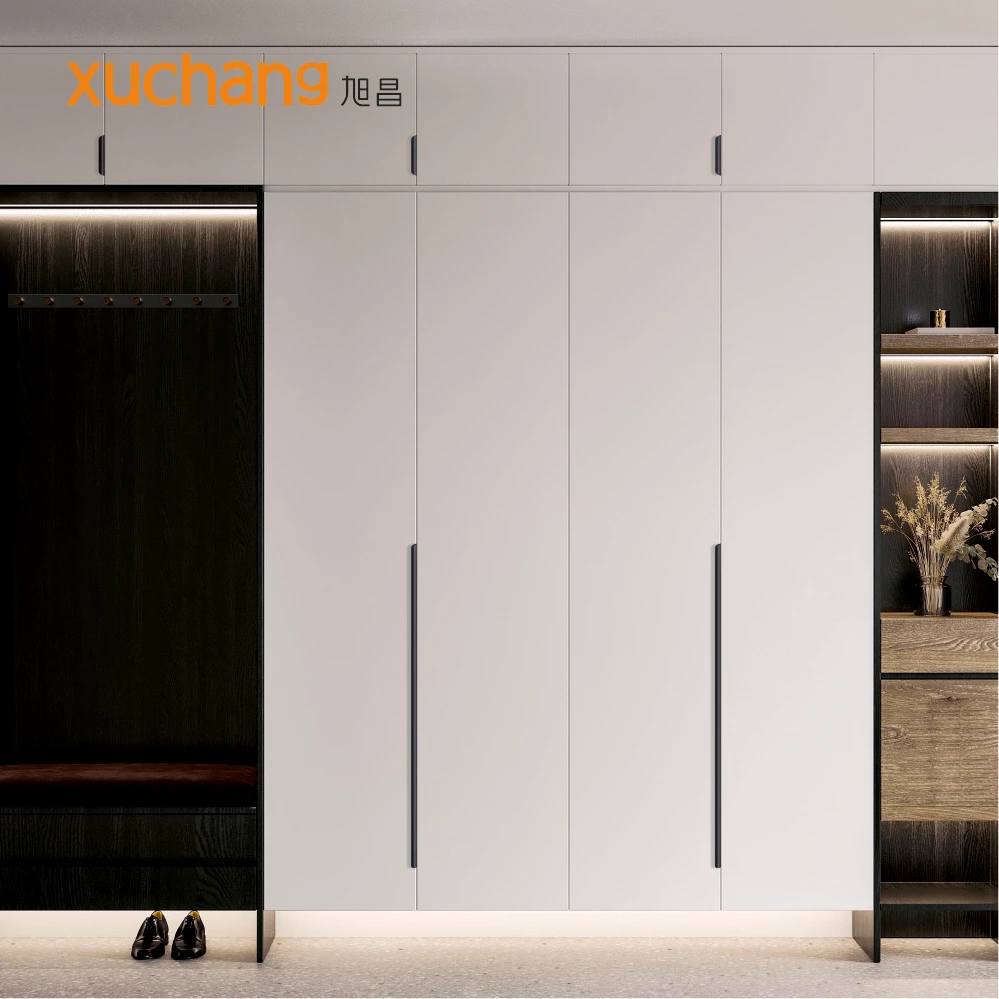 Modern Black Aluminum Furniture Pull Handles for Dresser Bedroom Office Kitchen Bathroom Hotel Living Room