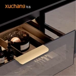 Modern Black Aluminum Furniture Pull Handles for Dresser Bedroom Office Kitchen Bathroom Hotel Living Room