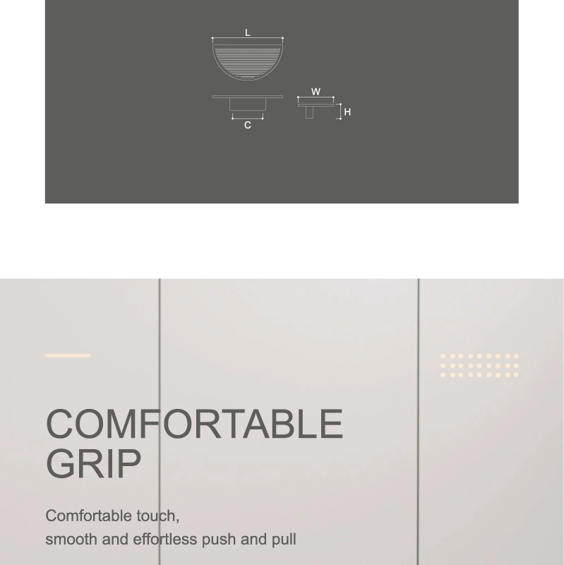 Custom 150mm Champagne Half Moon Cabinet Handles Golden Color Handle For Cabinet