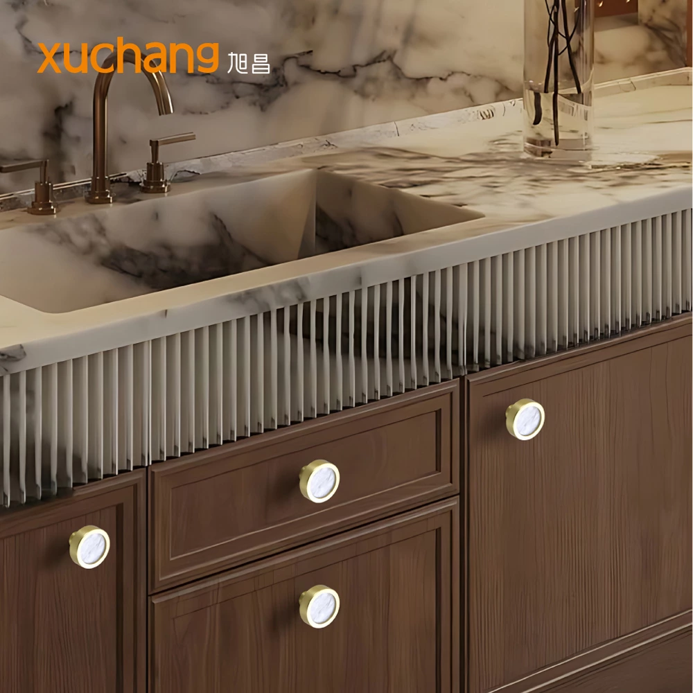 Multi-color Aluminum Alloy Cabinet Knobs With Decorative Inserts