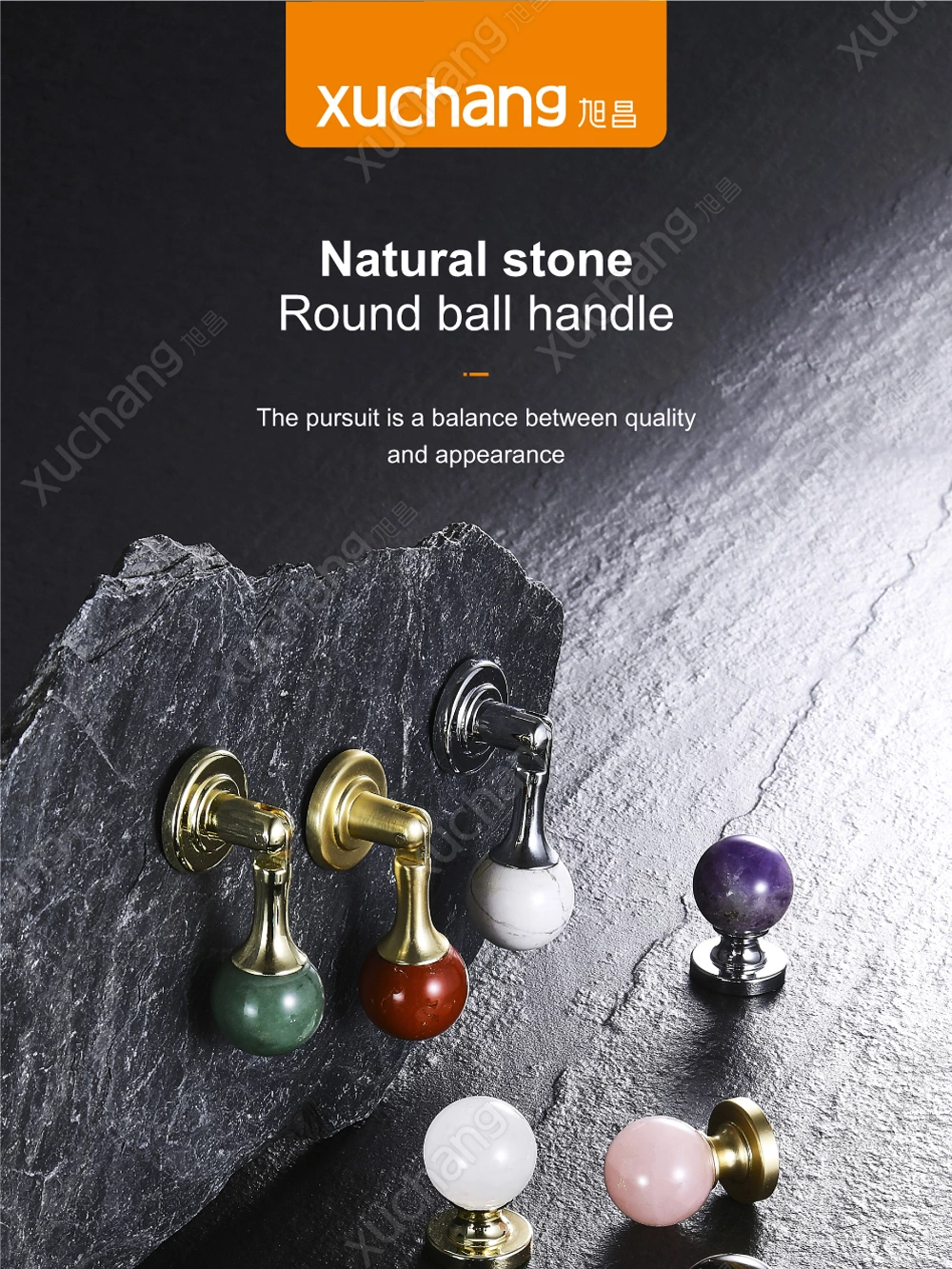Modern Color Options Knobs For Wardrobe Furniture Zinc Alloy Raw Stone Kitchen Cabinet Furniture Handles & Knobs