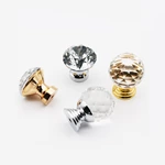 Hot Selling Precision-Cut Crystal Cabinet Knobs Handles Diamond-Covered Pull for Kitchen & Bedroom Drawers