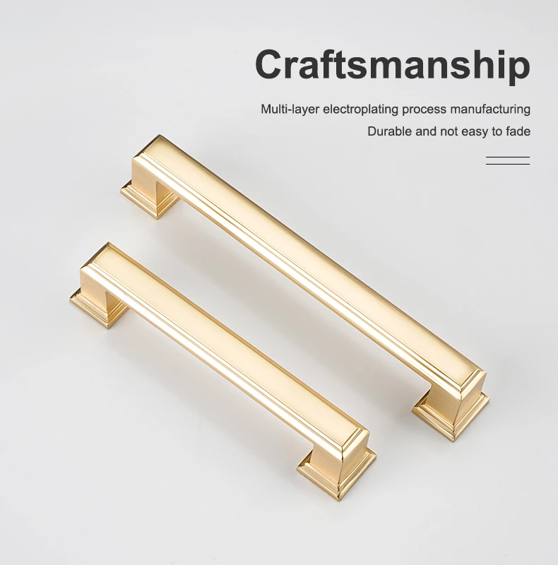 Luxury Zinc Alloy Cabinet Pull Hardware Minimalist Drawer Matte Black for Kitchen Bedroom Furniture Cupboard Handle