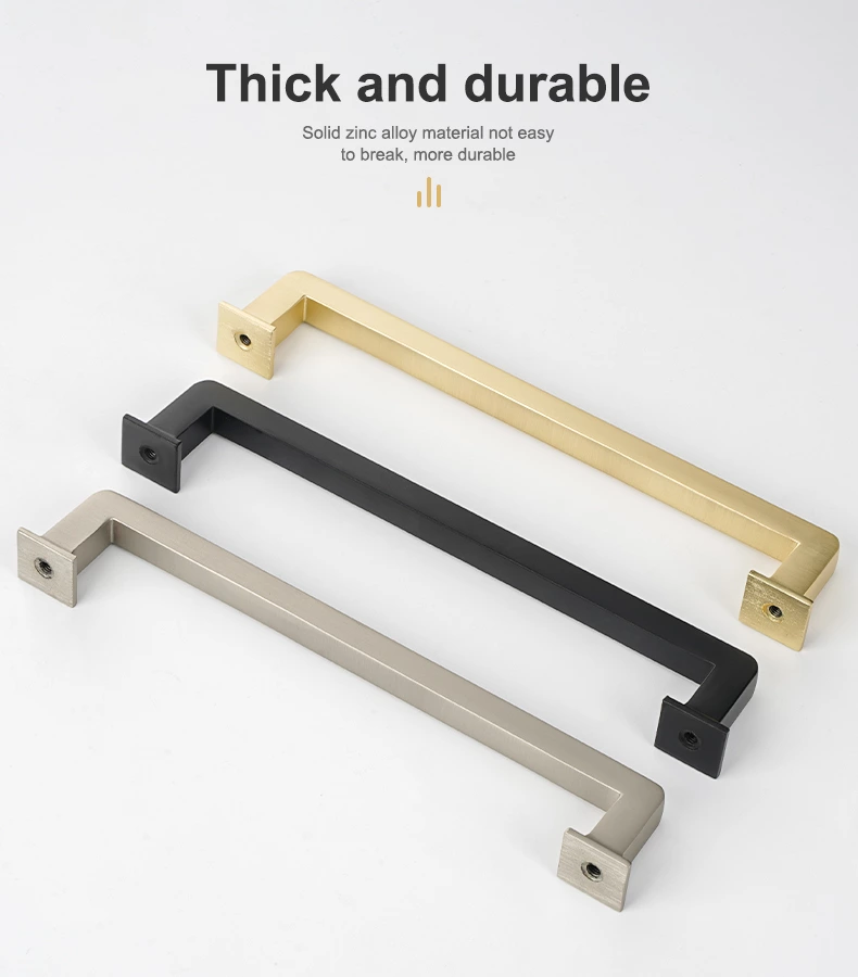 Zinc Alloy Drawer Handle Pulls for Cabinets Black Furniture Hardware for Dressers Bedrooms Warehouses Living Rooms-Xuchang