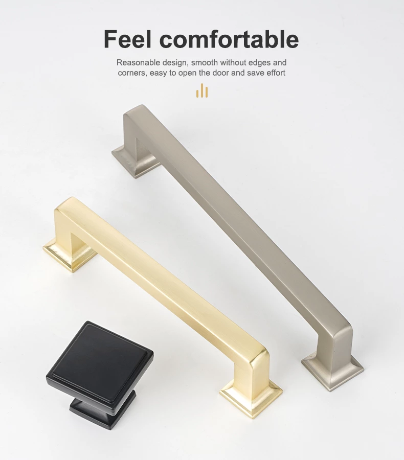 Zinc Alloy Drawer Handle Pulls for Cabinets Black Furniture Hardware for Dressers Bedrooms Warehouses Living Rooms-Xuchang