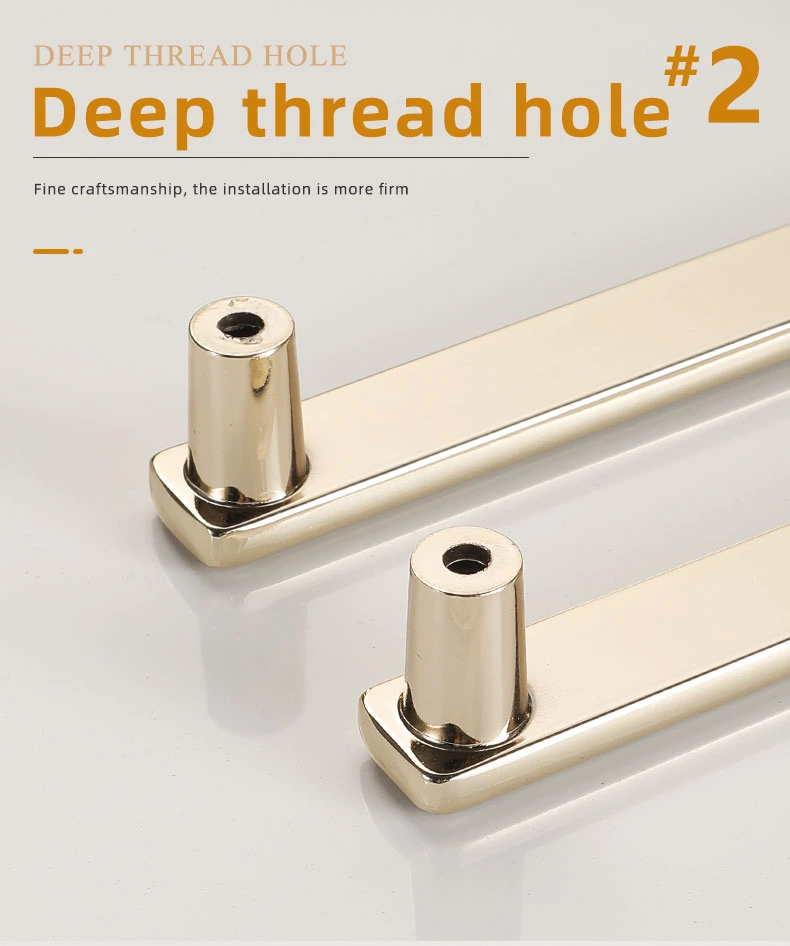 Custom Modern Luxury Invisible Zinc Furniture Cabinet Pull Handles for Bedroom Dressers Cupboard Handle