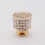 Modern Crystal Knobs Zinc Alloy Cabinet Handles Flat Drawer Pulls Classic Furniture Hardware for Dresser Wardrobe Kitchen