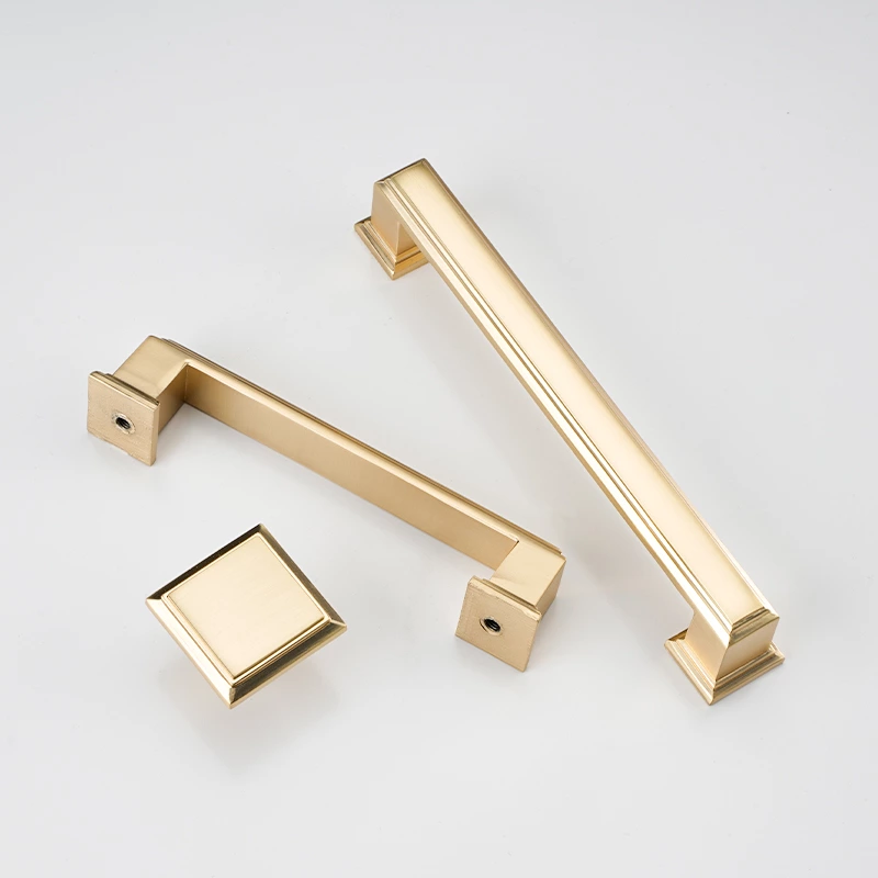 Luxury Zinc Alloy Cabinet Pull Hardware Minimalist  Drawer Matte Black for Kitchen Bedroom Furniture Cupboard Handle
