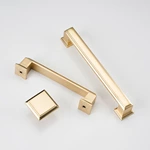Luxury Zinc Alloy Cabinet Pull Hardware Minimalist  Drawer Matte Black for Kitchen Bedroom Furniture Cupboard Handle
