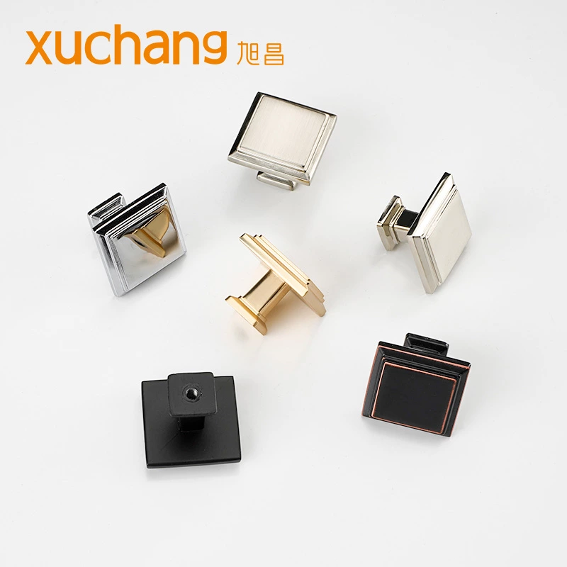 Luxury Zinc Alloy Cabinet Pull Hardware Minimalist  Drawer Matte Black for Kitchen Bedroom Furniture Cupboard Handle