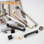 Luxury Zinc Alloy Cabinet Pull Hardware Minimalist  Drawer Matte Black for Kitchen Bedroom Furniture Cupboard Handle