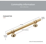 Modern European Style Long Black Gold Zinc T-Bar Furniture Cabinet Wardrobe Drawer Knobs and Handle for Dresser and Kitchen Use