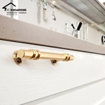 Modern European Style Long Black Gold Zinc T-Bar Furniture Cabinet Wardrobe Drawer Knobs and Handle for Dresser and Kitchen Use