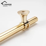 Modern European Style Long Black Gold Zinc T-Bar Furniture Cabinet Wardrobe Drawer Knobs and Handle for Dresser and Kitchen Use