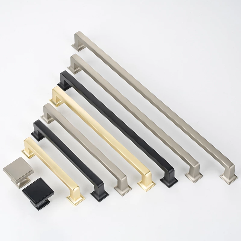 Zinc Alloy Drawer Handle Pulls for Cabinets Black Furniture Hardware for Dressers Bedrooms Warehouses Living Rooms-Xuchang