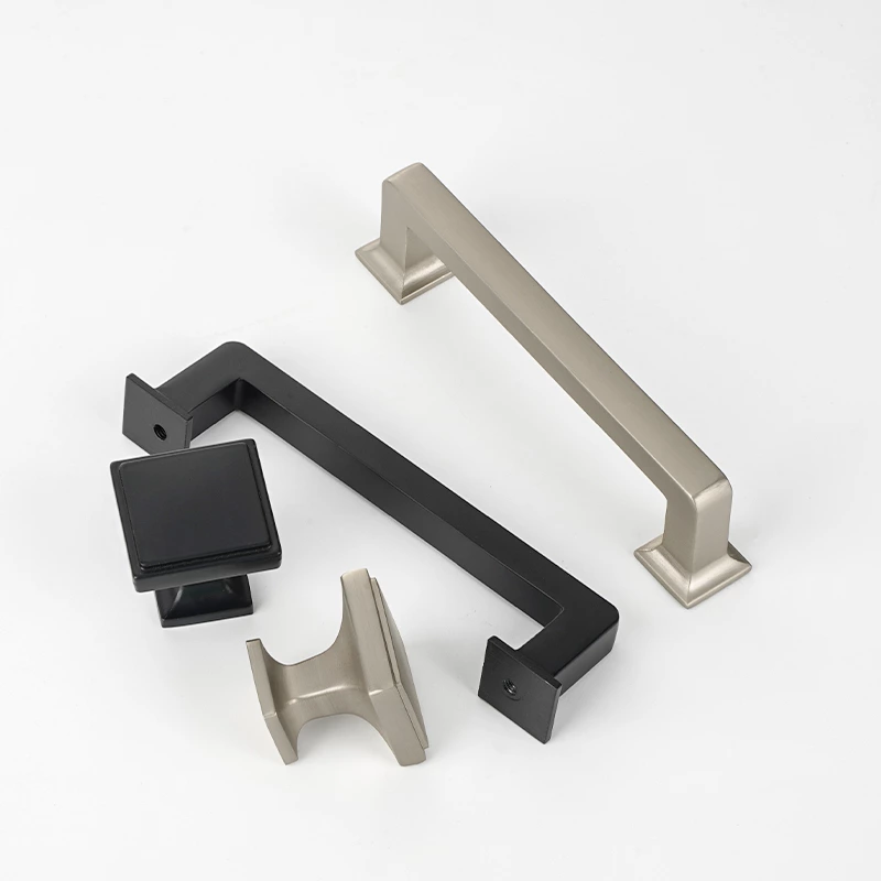 Zinc Alloy Drawer Handle Pulls for Cabinets Black Furniture Hardware for Dressers Bedrooms Warehouses Living Rooms-Xuchang