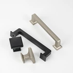 Zinc Alloy Drawer Handle Pulls for Cabinets Black Furniture Hardware for Dressers Bedrooms Warehouses Living Rooms-Xuchang