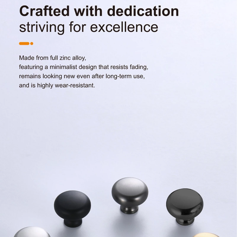 Zinc Alloy Furniture Hardware Cabinet Drawer Door Knob Modern Mushroom Kitchen Cupboard Wardrobe Knobs Pull Handle