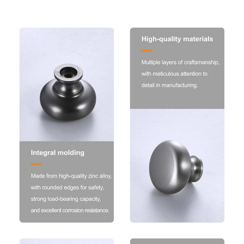 Zinc Alloy Furniture Hardware Cabinet Drawer Door Knob Modern Mushroom Kitchen Cupboard Wardrobe Knobs Pull Handle