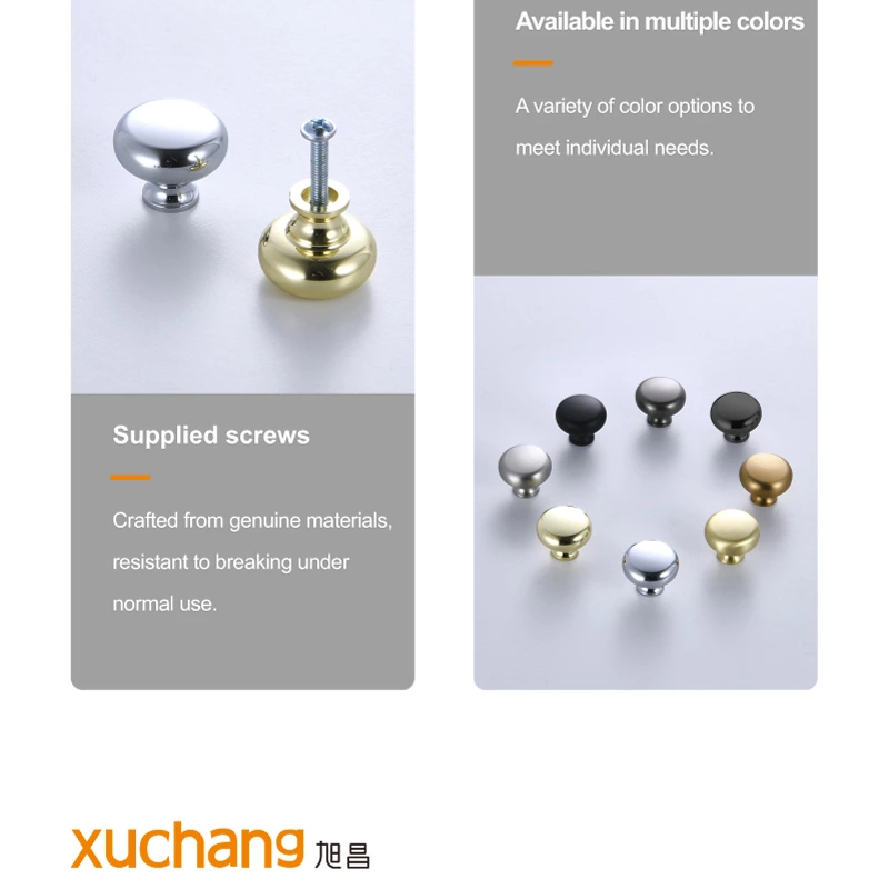 Zinc Alloy Furniture Hardware Cabinet Drawer Door Knob Modern Mushroom Kitchen Cupboard Wardrobe Knobs Pull Handle