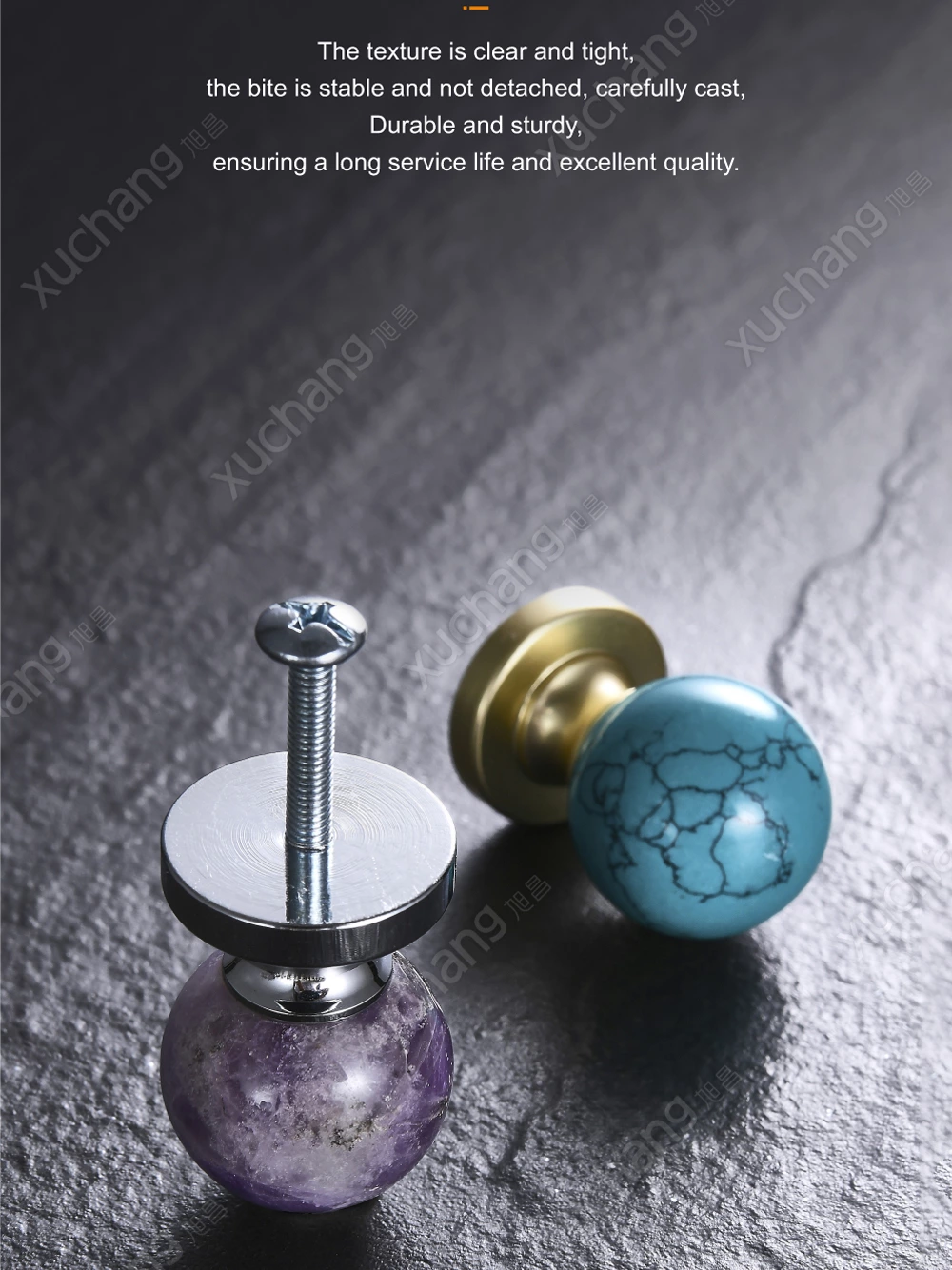 New Arrival Zinc Alloy and Original Stone Furniture Handles in Multiple Colors and Styles