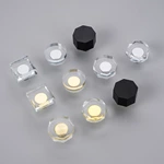 Flat High Quality Brass Crystal Knob Classic Hardware Cabinet Handles