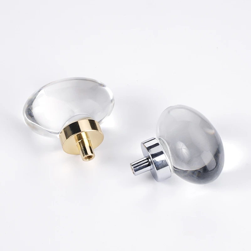Flat High Quality Brass Crystal Knob Classic Hardware Cabinet Handles