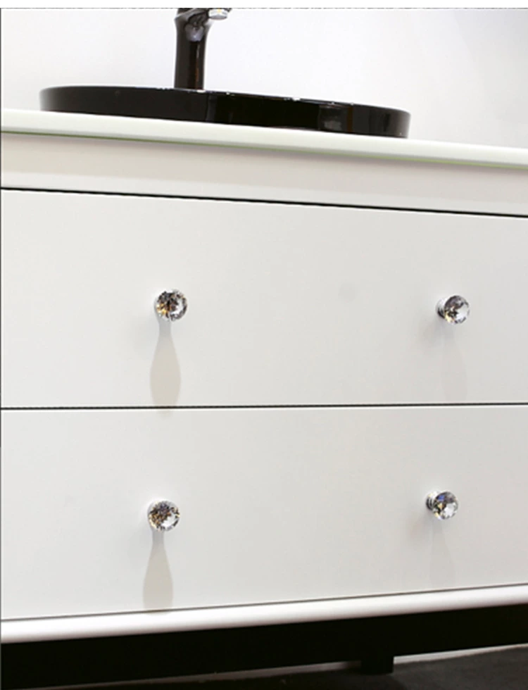 Hot Selling Precision-Cut Crystal Cabinet Knobs Handles Diamond-Covered Pull for Kitchen & Bedroom Drawers