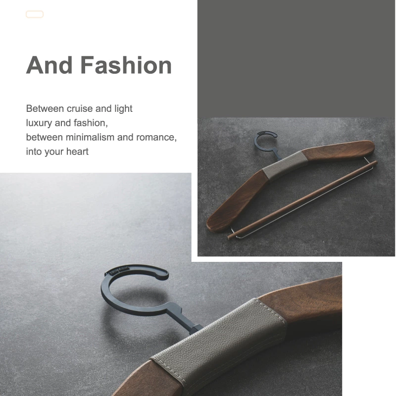 Supplier Wholesale Walnut Wooden Hanger Suit Hangers for Clothes Custom Solid Wood Hangers for Clothing