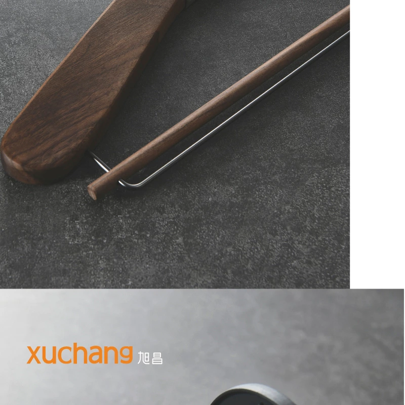 Supplier Wholesale Walnut Wooden Hanger Suit Hangers for Clothes Custom Solid Wood Hangers for Clothing
