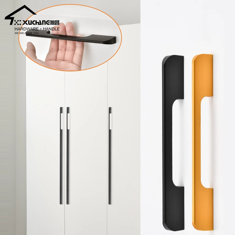 Long Aluminum Alloy Cabinet Handle Simple Design Pull Drawer for Kitchen Bedroom Dresser Hotel Living Room Wardrobe & Cabinets