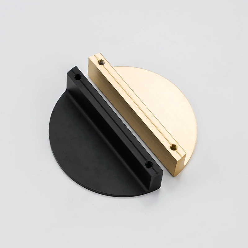 Simple Gold Nodic Style Half Moon Aluminum Drawer Pulls Curved Cabinet Handles for Kitchen Furniture & Bathroom New Design