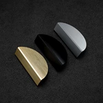 Simple Gold Nodic Style Half Moon Aluminum Drawer Pulls Curved Cabinet Handles for Kitchen Furniture & Bathroom New Design