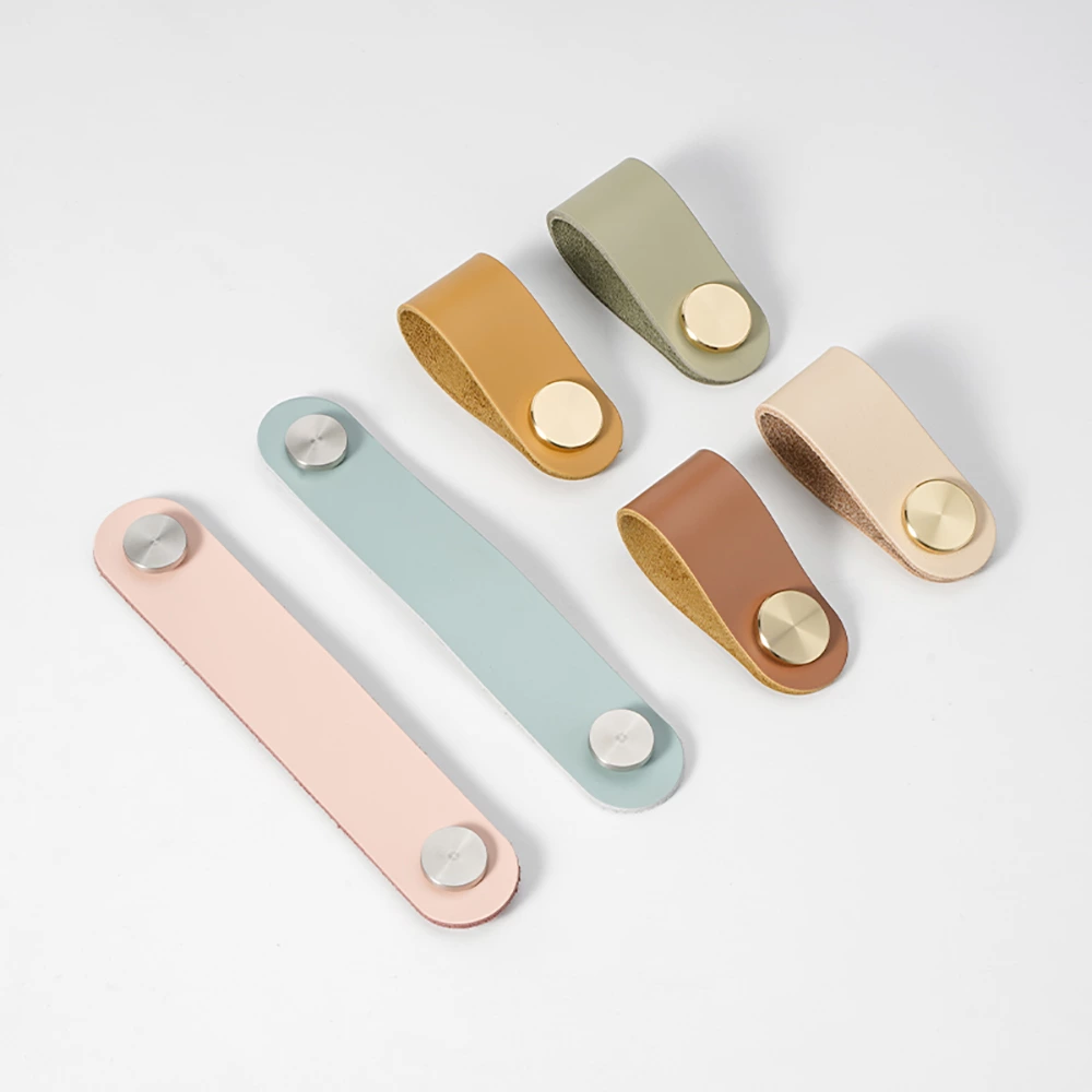 Xuchang Factory Leather Furniture Single Hole Pull Handles for Cabinets Cupboards Dresser Bedroom/Bathroom Drawer Pulls Kitchen