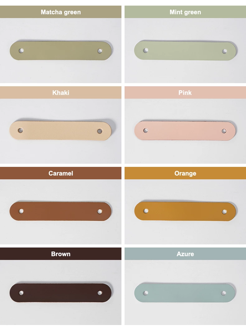 Xuchang Factory Leather Furniture Single Hole Pull Handles for Cabinets Cupboards Dresser Bedroom/Bathroom Drawer Pulls Kitchen