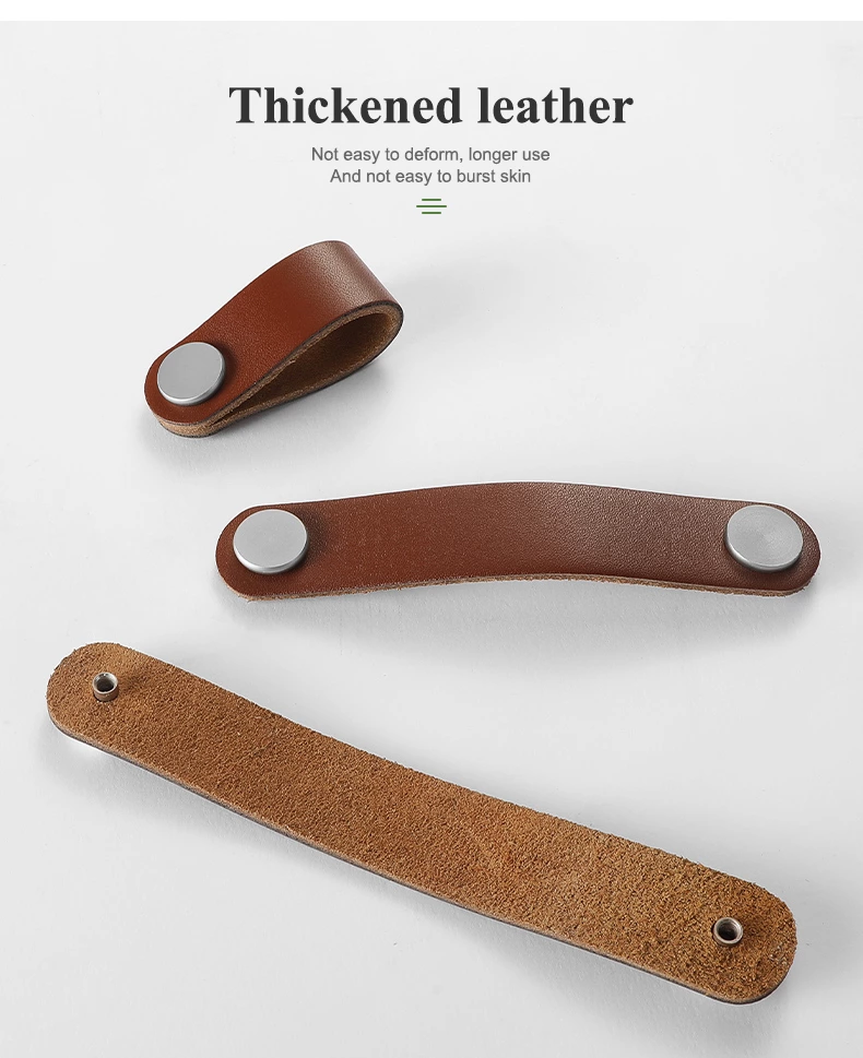 Xuchang Factory Leather Furniture Single Hole Pull Handles for Cabinets Cupboards Dresser Bedroom/Bathroom Drawer Pulls Kitchen