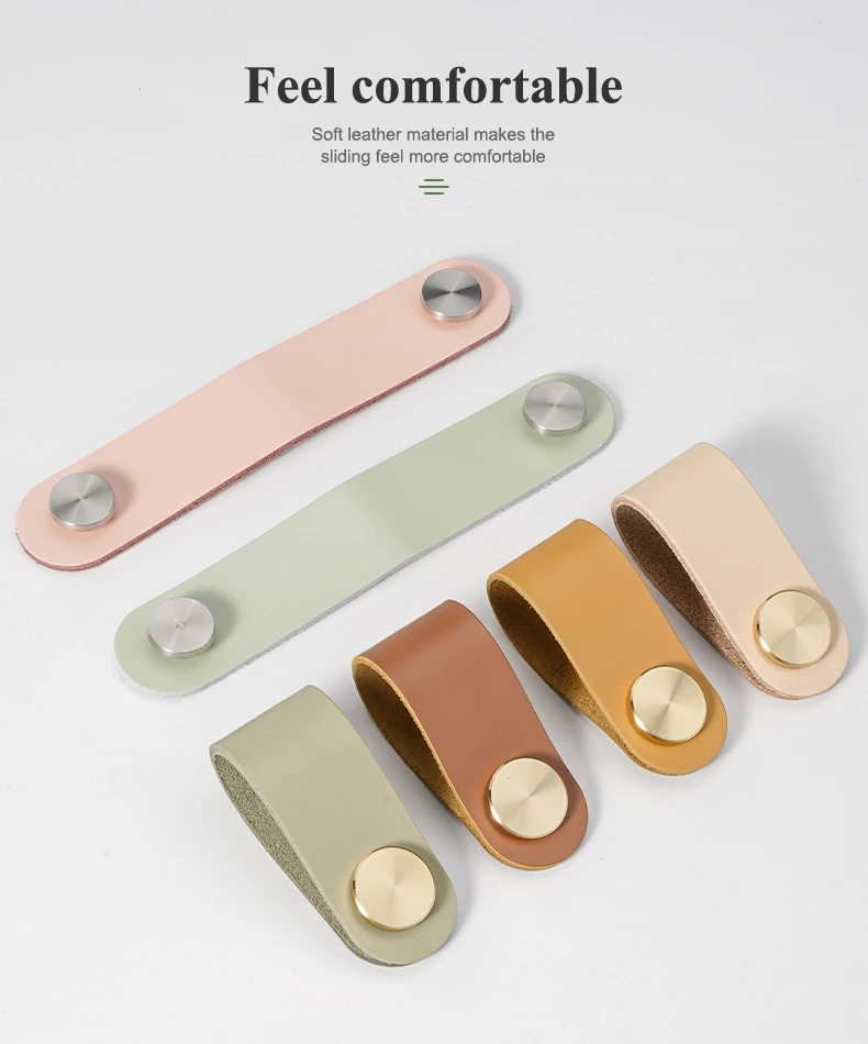 Xuchang Factory Leather Furniture Single Hole Pull Handles for Cabinets Cupboards Dresser Bedroom/Bathroom Drawer Pulls Kitchen