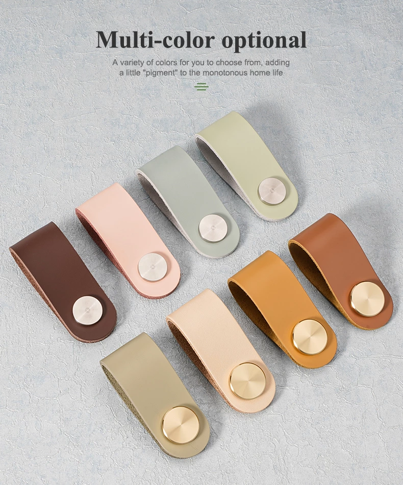 Xuchang Factory Leather Furniture Single Hole Pull Handles for Cabinets Cupboards Dresser Bedroom/Bathroom Drawer Pulls Kitchen