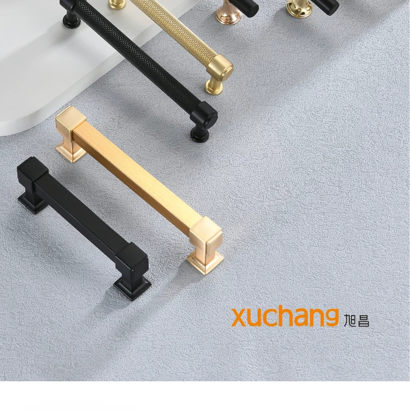 High Quality Gold & Black Aluminum Alloy Pull Handles for Furniture for Cabinets Dressers & Kitchen Use